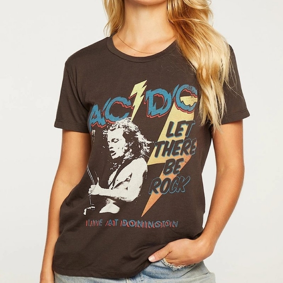 Chaser AC DC black tee, NWT, small - Picture 1 of 3